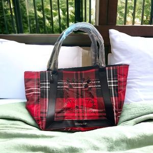 Victoria’s Secret plaid tote. New with tags.